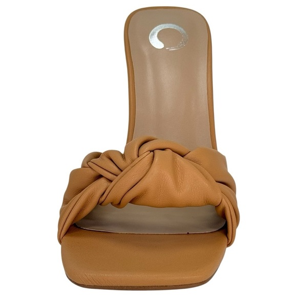 Journee Collection Diorra Tan Faux Leather Womens Heels Size 7.5M - Picture 6 of 10